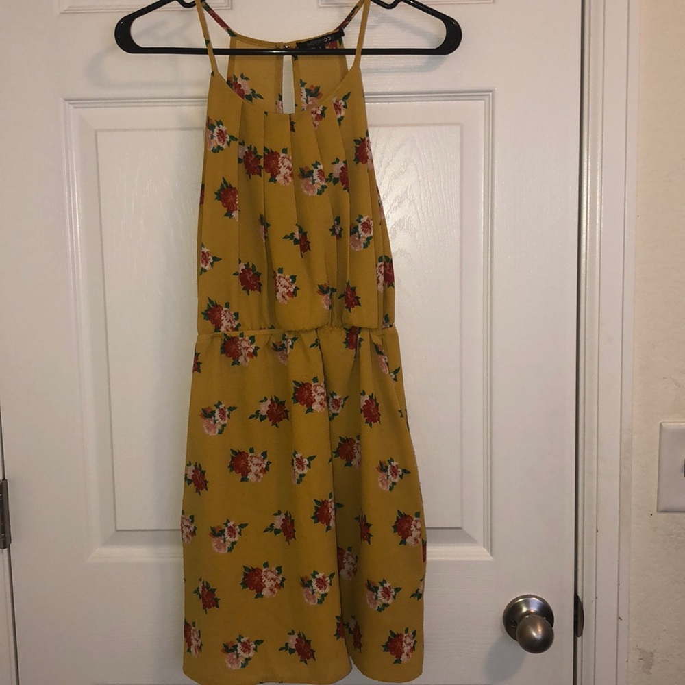 Yellow floral dress